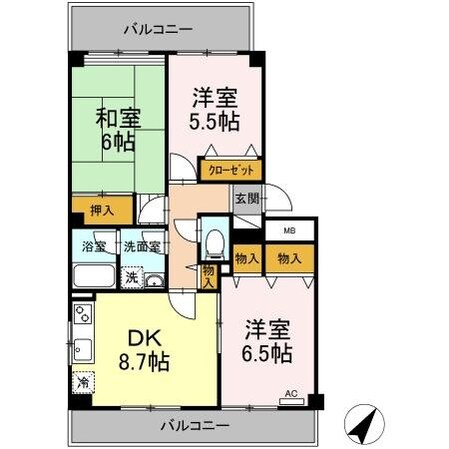 ベルエアーガーデンの物件間取画像